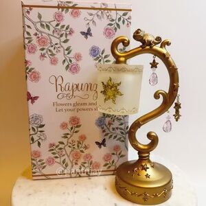 Disney Gold Rapunzel Lamp with Floral Accents